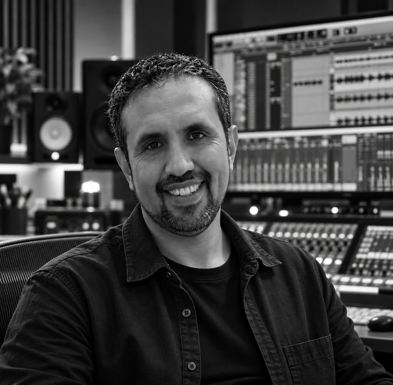 Daniel Mendoza en su estudio
